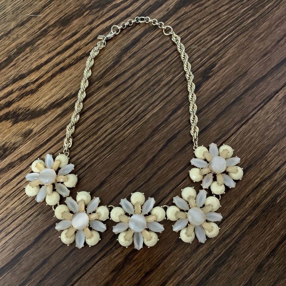Flower statement necklace